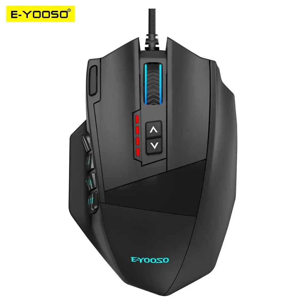 E-YOOSO X-39 USB  RGB  콺 16400 DPI PAW3327 19 ư α׷   콺 ǻ PC Ʈ